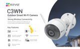 EZVIZ C3WN 100ft Night Vision 1080P Outdoor Smart Wi-Fi Security Camera - Imported from UK