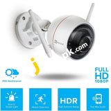 Ezviz Outdoor Wifi Security Camera Surveillance With Ip66 Waterproof Night Vision Strobe Light &