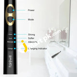 Fairywill Fw-917 Sonic Whitening Rechargeable Toothbrush For Adults & Kids With 3 Replacement Heads