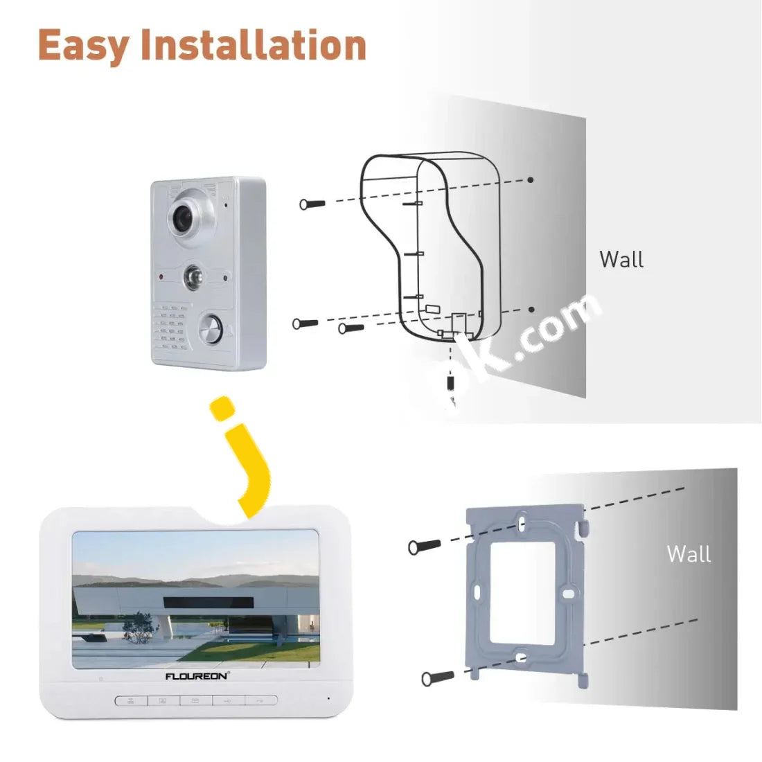 Floureon cheap doorbell setup