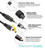 Fospower Toslink To Mini Digital Optical S/Pdif Audio Cable 24K Gold Plated 1M - Imported From Uk