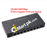 Gigabit Ethernet Network Switch 8 Ports 10/100/1000Mbps Rj45 Hub Plug & Play Fast Splitter -