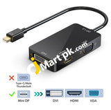 Gmyle Mini Displayport To Dvi Vga Hdmi 3-In-1 Adapter Dp 1.2 Version 4Kx2K - Imported From Uk