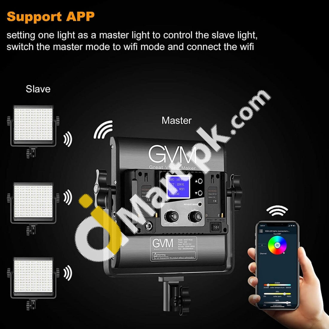 Gvm-800D 40W Powerful Bi-Color & Rgb Studio Photography Light With App Control 8 Kinds Of Scene