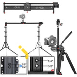 Gvm Gt-60D 27Inch Motorized Camera Slider Video Rail Track Dolly Aluminum Alloy With Remote Control