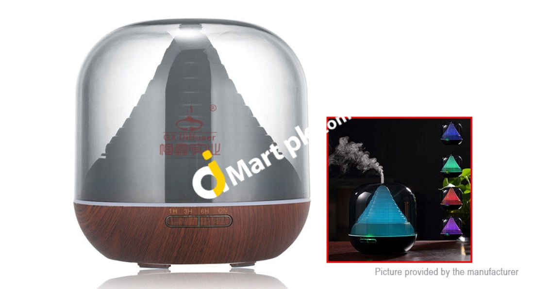 Gx Essential Oil Diffuser Glass Made Ultrasonic Aromatherapy Fragrant Vaporizer Humidifier With 7