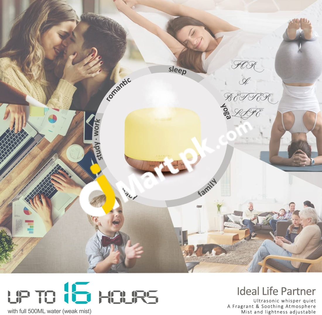 Gx Essential Oil Diffuser Glass Made Ultrasonic Aromatherapy Fragrant Vaporizer Humidifier With 7