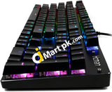 Hcman Mechanical Keyboard Full Rgb Led Backlit 104 Keys Blue Switches Metal Panel Anti-Ghosting