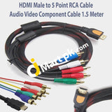 Hdmi Male To 5 Rca Rgb Audio Video Av Cable 1.5M - Imported From Uk