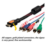 Hdmi Male To 5 Rca Rgb Audio Video Av Cable 1.5M - Imported From Uk