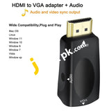 Hdmi Male To Vga Female Adapter Converter With Audio - Imported From Uk