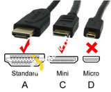 Hdmi Mini C To Male Cable 1.8M - Imported From Uk