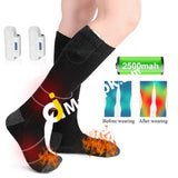 Heated Socks With 2X 3.7V 2500Mah Rechargeable Batteries For Men Women Winter Thermal Kits 3 Heat