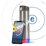 HidrateSpark Stainless Steel Bluetooth Smart Water Bottle - 21oz/260ml (CHUG) Tracks Water Intake & Glows to Remind Hydrated - Imported from UK