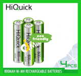 Hiquick Aaa Rechargeable Batteries 1.2V Ni-Mh 800Mah Battery Low Self Discharge (4 Pcs) - Imported