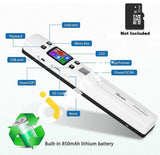 Hollee Wifi Portable Photo Scanner 1050 Dpi Rechargeable Handheld A4 Document With Lcd Display For