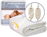 Homefront Divine Comfort Electric Blanket Fully Heated Under Blanket with Elasticated Skirt Double Size Dual Control - 137 x 193cm - Imported from UK