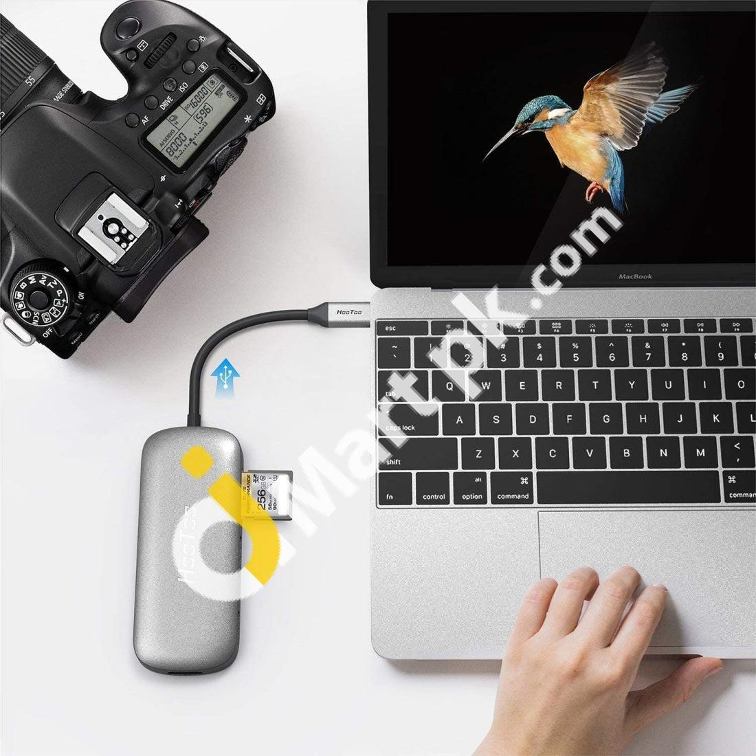 HooToo Shuttle USB C Hub with Type C Power Delivery, Card Reader, 3 US ...