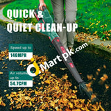 Hyecho Cordless Leaf Blower 4.0 Ah Battery With 4Pcs Wind Spouts For Snow Blowing Leaf/Dust Clearing
