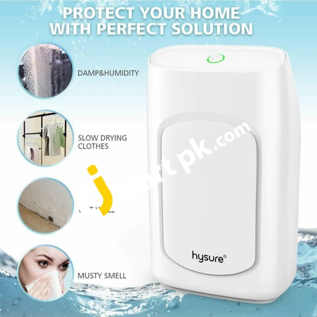 Dehumidifier Hysure 700Ml Compact Portable Ultra Quiet For Removing Damp Mold Moisture - Imported