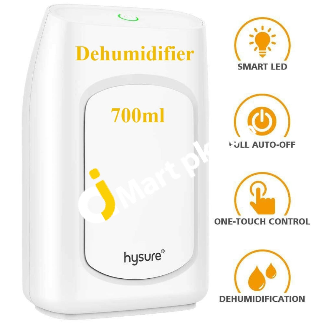 Dehumidifier Hysure 700Ml Compact Portable Ultra Quiet For Removing Damp Mold Moisture - Imported