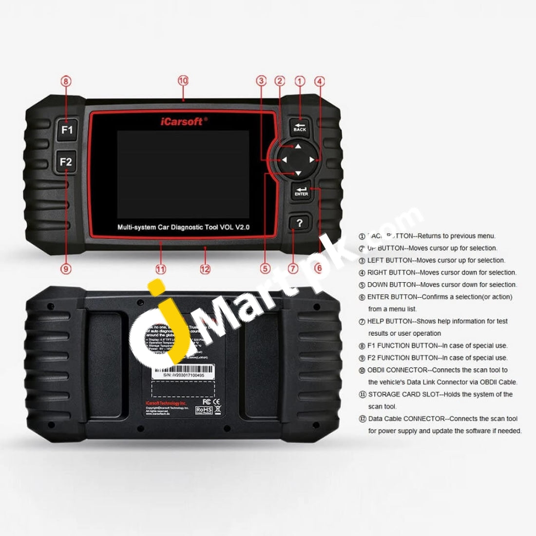 iCarsoft Auto Diagnostic Scanner VOL V2.0 for Volvo/SAAB with ABS