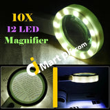 Idealeben 12 Led 10X Illuminated Handheld Magnifier - Imported From Uk