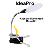 Led Magnifier Ideapro Clip On Illuminated With 2 Leds 360 ° Flexible Adjustable Neck Imported From