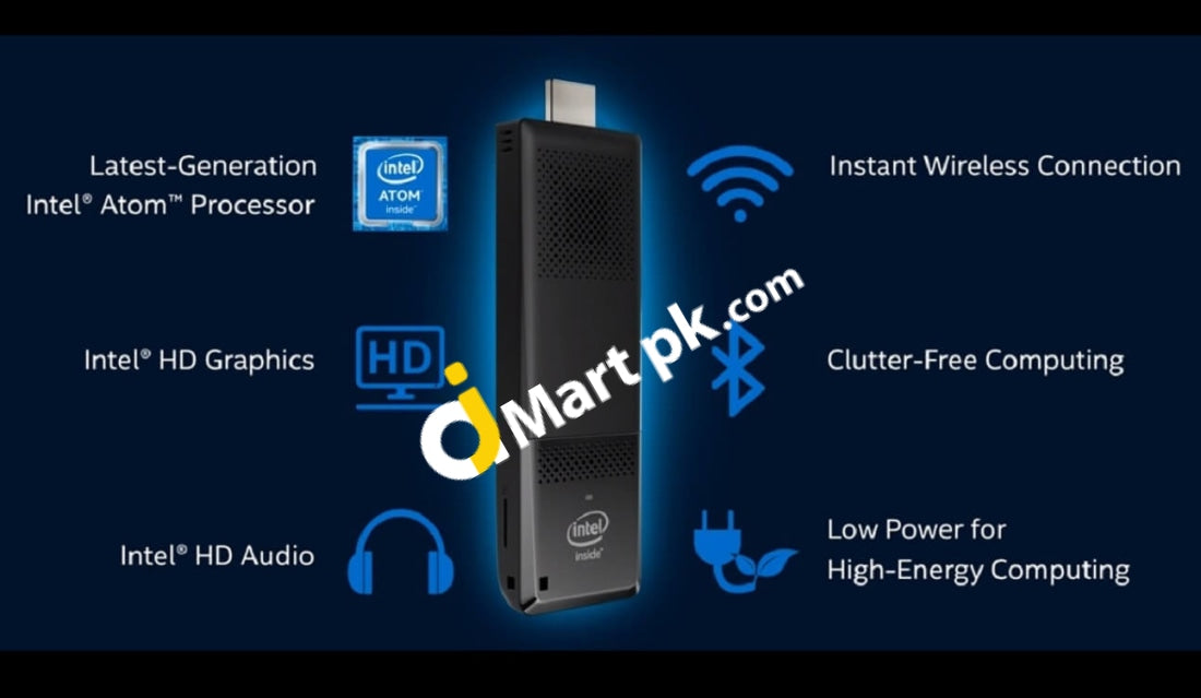 Intel Compute Stick CS125 Computer with Intel Atom x5 Processor and Windows  10 (BOXSTK1AW32SC),Black : Electronics 