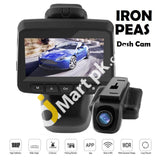 Car Dash Cam Ironpeas 1080P Dashboard Camera With Built-In Wifi G-Sensor 150° Wide-Angle Loop
