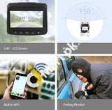 Car Dash Cam Ironpeas 1080P Dashboard Camera With Built-In Wifi G-Sensor 150° Wide-Angle Loop
