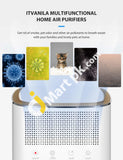 Itvanila Air Purifier With 3M True Hepa Carbon Filters For Smokers Odor Pollen Dust Mites Pet Dander