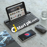 Jelly Comb Multi Device Bluetooth 5.1 Rechargeable Wireless Keyboard With Integrated Stand For