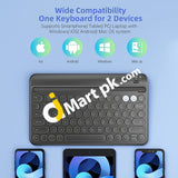 Jelly Comb Multi Device Bluetooth 5.1 Rechargeable Wireless Keyboard With Integrated Stand For