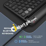 Jelly Comb Multi Device Bluetooth 5.1 Rechargeable Wireless Keyboard With Integrated Stand For