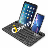 Jelly Comb Multi Device Bluetooth 5.1 Rechargeable Wireless Keyboard with Integrated Stand for Smartphone, Tablet, iPad, MacBook, iOS, Android & Windows - Imported from UK