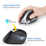 Jelly Comb Vertical Mouse Dual Bluetooth & 2.4G Wireless Ergonomic Reduces Wrist Strain - Imported