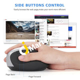 Jelly Comb Vertical Mouse Dual Bluetooth & 2.4G Wireless Ergonomic Reduces Wrist Strain - Imported