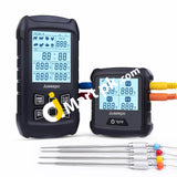 Juseepo Digital Meat Thermometer Wireless Bbq With 4 Probes & Large Lcd Backlight Timer Mode