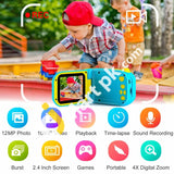 Kids Digital Video Camera 1080P Fhd 2.4 Color Screen Rechargeable 12Mp Toy With 16Gb Memory Card -