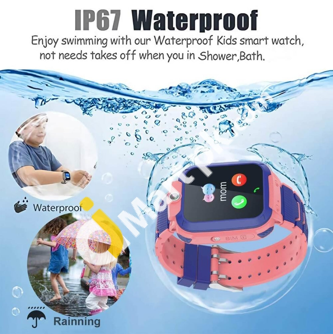 Kids Smart Watch Gps Tracker Phone Waterproof Sos Digital Camera Alarm Pedometer - Imported From Uk