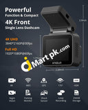 Kingslim D5 4K Dash Cam With Gps & Wifi Super Night Vision Time Lapse Recording Built-In Sony Imx