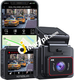 Kingslim D5 4K Dash Cam With Gps & Wifi Super Night Vision Time Lapse Recording Built-In Sony Imx
