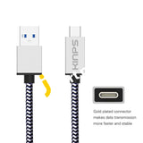 Kinps® Type-C Usb Cable Nylon Braided Type C 3.1 To A 3.0 Sync & Charging - Imported From Uk