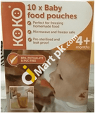 Koko Baby Food Pouches Bfa Free Pre Sterilized 4 + Months (8 Pouches) - Imported From Uk