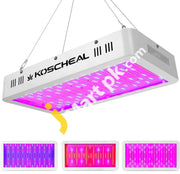 KOSCHEAL 2000W LED Plant Grow Light Advanced Full Spectrum 596PCS Samsung Diodes LEDs with UV & IR Vegetables & Blooms Double Switch Daisy Chain Function for Indoor Plants Seedling Blooming & Fruiting - Imported from UK