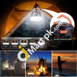 Led Camping Lantern Rechargeable With 6400Mah Power Bank 5 Modes For Emergency & Outdoor Activities