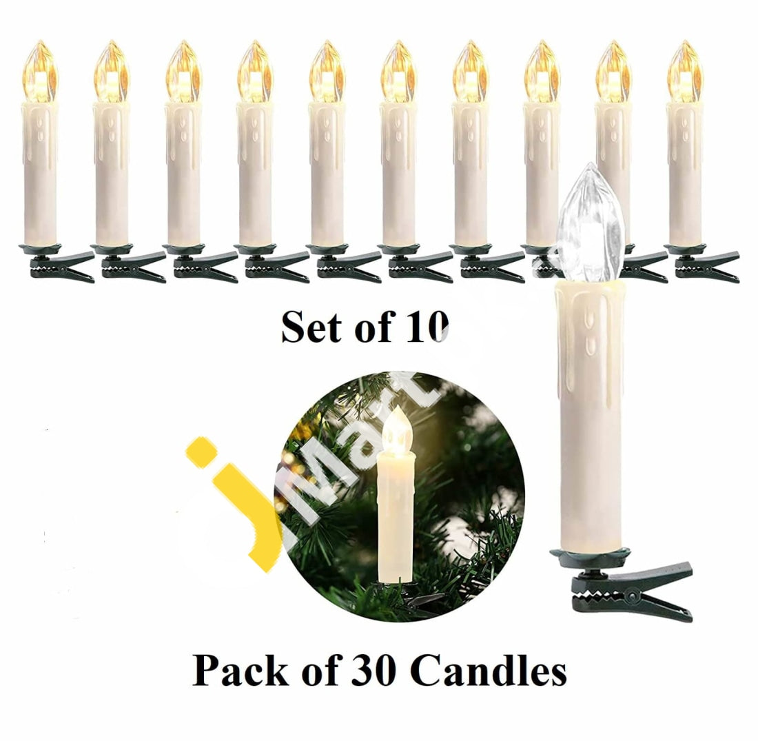 Led Decorative Candle Lights 3.5 Remote Controlled Flameless Battery Operated Clip-On Candles (Pack