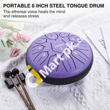 Lekato Steel Tongue Drum 6 11 Notes D Major Beginner Hand Percussion For Meditation Yoga Musical