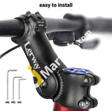 Lerway Bike Handlebar Stem 31.8Mm/25.4Mm Adjustable Angle Bicycle Mtb Fork 1 1/8 With Hex Key -